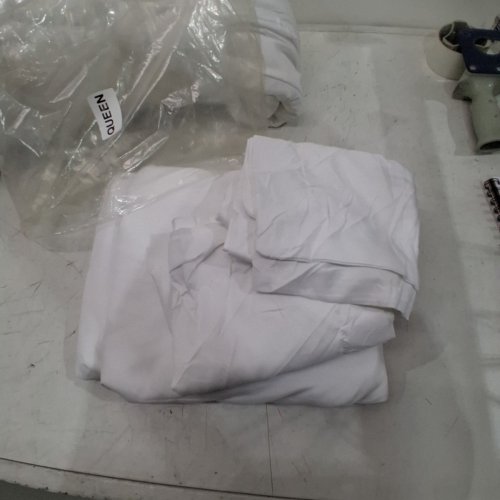 4PC COMFORTER SET WITH SHEETS AND 2 PILLOWCASES - QUEEN - WHITE image 4