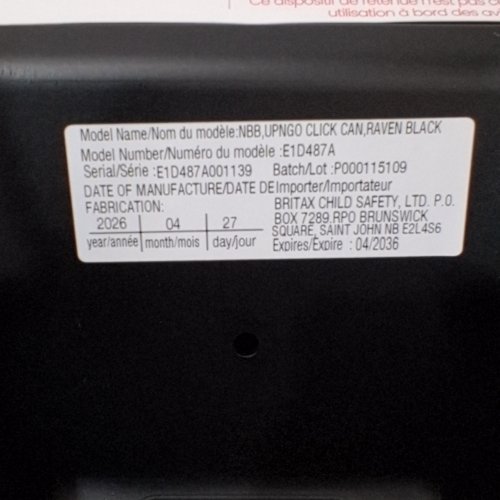 BRITAX UPNGO CLICK BACKLESS BOOSTER CAR SEAT WITH RIGID LUAS - 120LB - RAVEN BLACK (MODEL:E1D487A) image 2