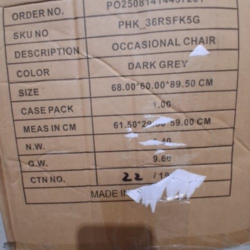 GARVEE MODERN OCCASIONAL WINGBACK VANITY CHAIR - DARK GREY (MODEL: PHK_36RSFK5G) image 5