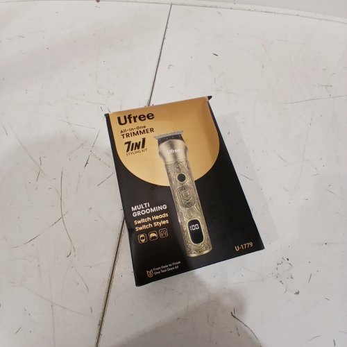 22PC U-FREE ELECTRIC BEARD TRIMMER FOR MEN, CORDLESS WITH ADJUSTABLE TRIMMER HEADS - GOLD (MODEL: U-1779) image 4