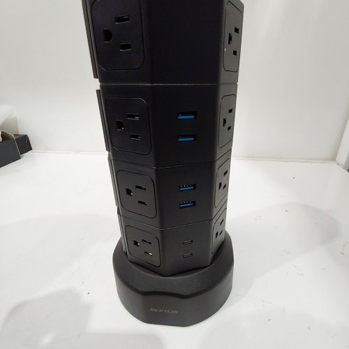 JACKYLED TOWER POWER STRIP SURGE PROTECTOR - 16 OUTLETS - BLACK (MODEL: QK1260-U4) image 5