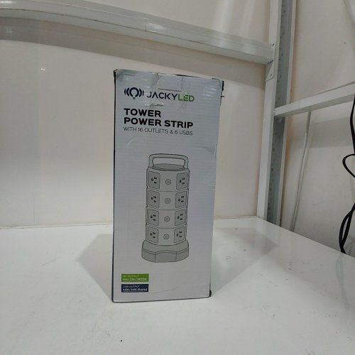 JACKYLED TOWER POWER STRIP SURGE PROTECTOR - 16 OUTLETS - BLACK (MODEL: QK1260-U4) image 6