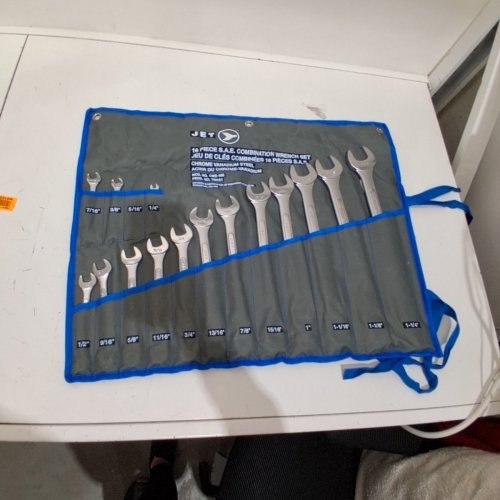 15PC JET TORQUE WRENCH SET AND ORGANIZER, RAISED PANEL COMBINATION, 1/4"- 1-1/4" SIZE, INDUSTRIAL STRENGTH CHROME VANADIUM, INCLUDED POUCH - CHROME (MODEL: 700121/CWS-16S). image 3