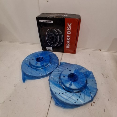 2PC A-PREMIUM DRILLED SLOTTED FRONT BRAKE DISCS - FITS 2016 - 2024 MAZDA CX-5 (ITEM: BRS45094) image 3