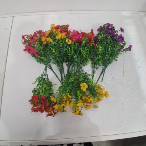 11PC BUNDLES ARTIFICIAL DAISY FLOWERS UV RESISTANT SPRING FAUX PLANTS - PINK/YELLOW/RED/PURPLE image 3