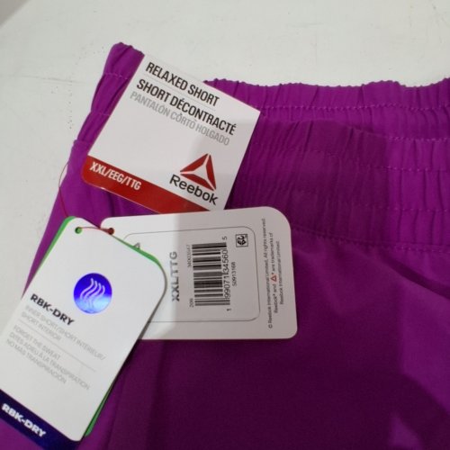 WOMEN'S REEBOK ON PACE RELAXED SHORTS - XXL - PURPLE image 3