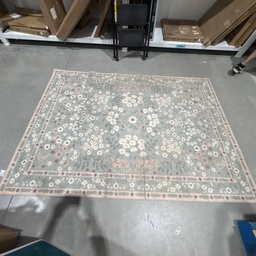 WYATT & ASH MACHINE WASHABLE RUG - 5FT X 7FT - KINSLEY SAGE/GREEN image 3