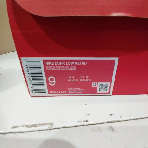 WOMEN'S NIKE DUNK LOW RETRO EASTER 2026 SNEAKERS - 9 - EMERALD RISE / YELLOW PULSE / HYDRANGEAS / WHITE / PINK FOAM image 2