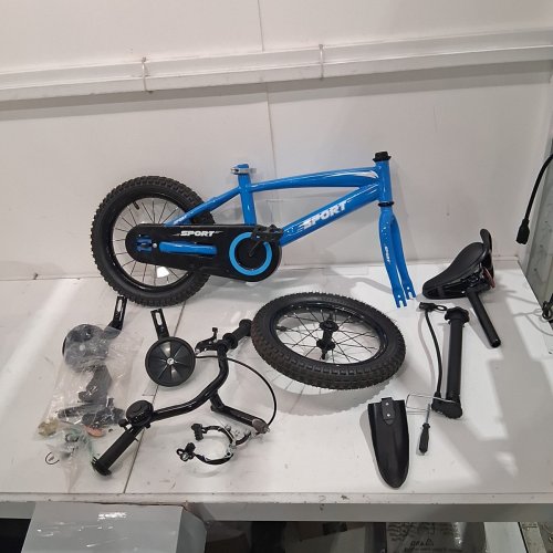 KIDS NAIPO 14" BIKE WITH TRAINING WHEELS - BLUE - (MODEL: KB-WY014) image 2