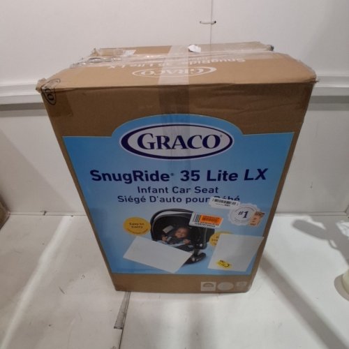 GRACO SNUGRIDE 35 LITE LX INFANT CAR SEAT - 4-35LBS CAPACITY - GOTHAM FASHION BLACK/GREY (MODEL: 2143034) image 8