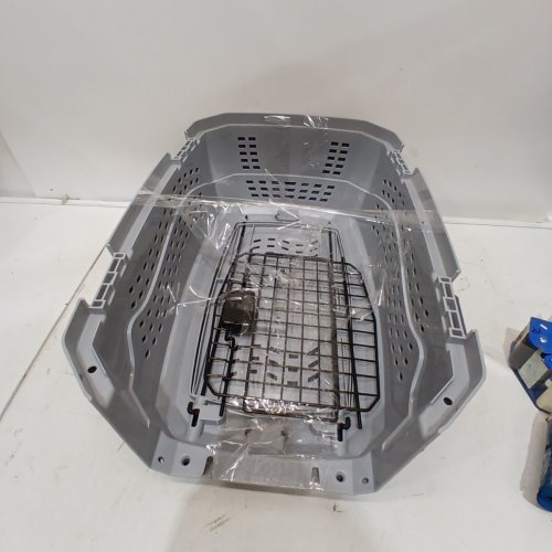 AMAZON BASICS 2-DOOR PET CARRIER - 19" - GREY/BLUE image 4