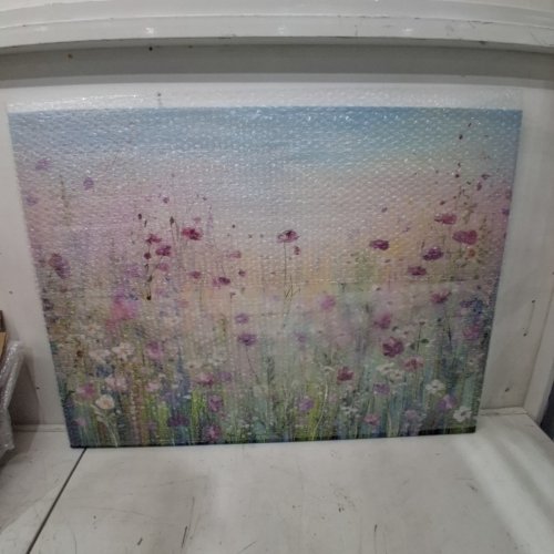 DESIGNART FLOWER FIELD WALL ART - 32" X 24" - "WILD FLOWERS MEADOWS" - (MODEL: PT112139) image 2