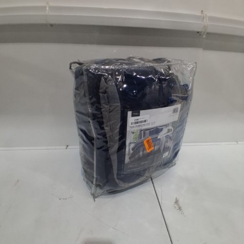 2PC 510 DESIGN MICROSUEDE COMFORTER WITH PILLOW SHAM - TWIN/TWIN XL - BLUE/GREY/BLACK image 4