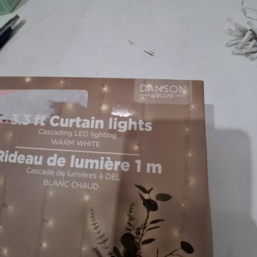 DANSON DECOR WARM WHITE LED CURTAIN LIGHTS - 3.3FT X 5FT, 96 LIGHTS - WARM WHITE image 3