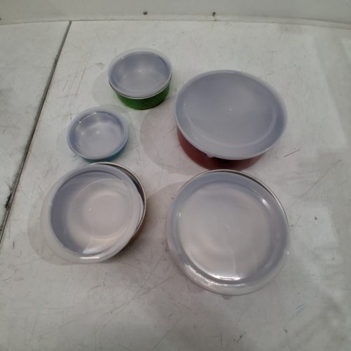 5PC FOOD STORAGE CONTAINERS, PROTECT FRESH BOX - 10CM TO 18CM - MULTI COLOR image 2