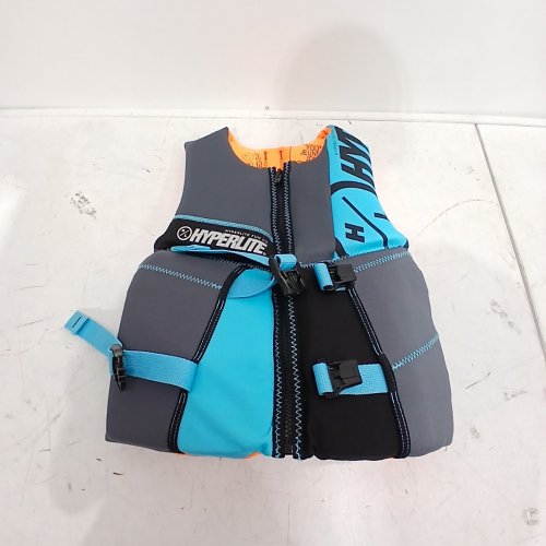 YOUTH HYPERLITE PFD VEST- 55LBS - 88LBS - BLUE/GREY/ORANGE (MODEL: 1819492) image 2