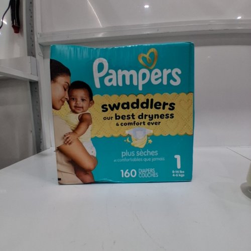 160PK PAMPERS SWADDLERS DIAPERS - SIZE 1 - 8-14LB image 4