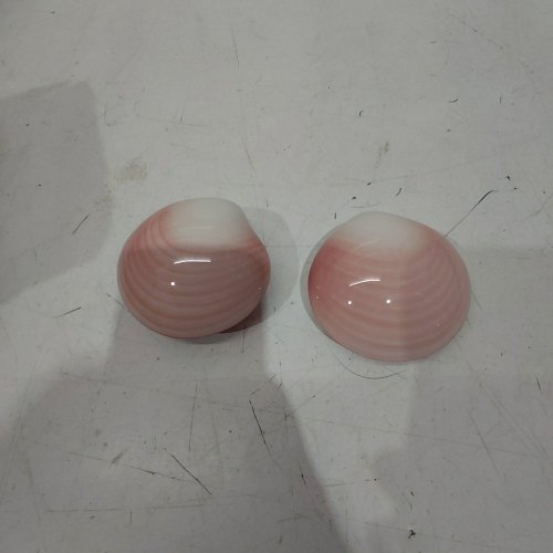 2PK PORCELAIN LAVA MASSAGE SHELLS - PINK image 2