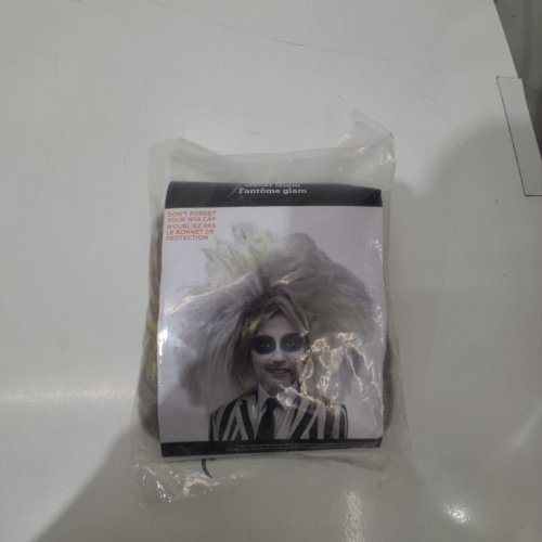 BOYS WAY TO CELEBRATE GHOST GLAM WIG - ONE SIZE FITS MOST - GRAY AND NEON GREEN image 2