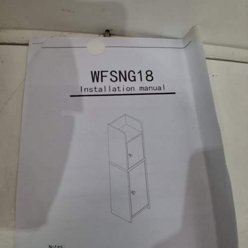 WEEFON 2 DOOR BATHROOM STORAGE CABINET - 7.9" X 7.1" X 29.7" - WHITE (MODEL: WFSNG18W) image 2