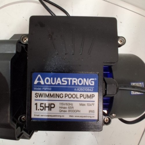 AQUASTRONG IN/ABOVE GROUND POOL PUMP- 1.5HP - LIGHT BLUE- (MODEL: PSP150-HV) image 5