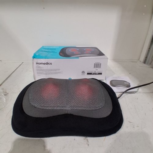 HOMEDICS 3D SHIATSU DEEP KNEADING BODY MASSAGER WITH HEAT AND 2 ROTATING HEADS - 120V - 35W - BLACK (MODEL: SP-104HA-CA) image 2
