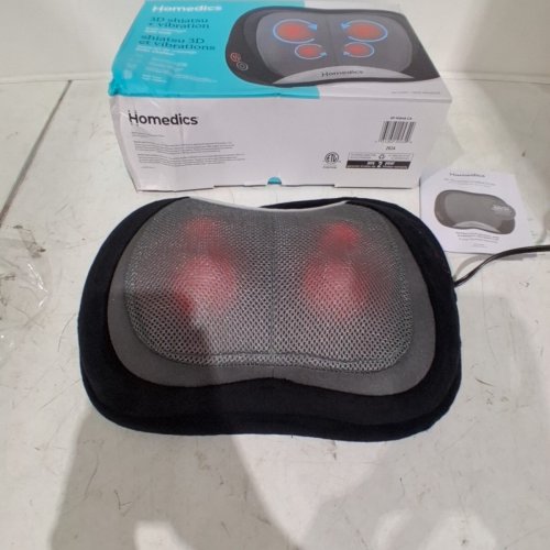 HOMEDICS 3D SHIATSU DEEP KNEADING BODY MASSAGER WITH HEAT AND 2 ROTATING HEADS - 120V - 35W - BLACK (MODEL: SP-104HA-CA) image 3