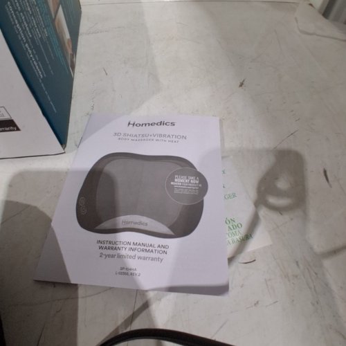 HOMEDICS 3D SHIATSU DEEP KNEADING BODY MASSAGER WITH HEAT AND 2 ROTATING HEADS - 120V - 35W - BLACK (MODEL: SP-104HA-CA) image 4
