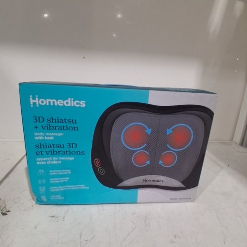 HOMEDICS 3D SHIATSU DEEP KNEADING BODY MASSAGER WITH HEAT AND 2 ROTATING HEADS - 120V - 35W - BLACK (MODEL: SP-104HA-CA) image 5