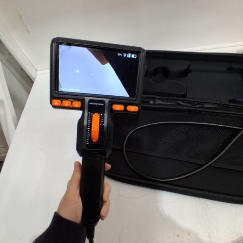INDUSTRIAL STEERING ENDOSCOPE WITH ROTATING PROBE & CASE - 5" SCREEN - BLACK/ORANGE (MODEL: S11) image 2