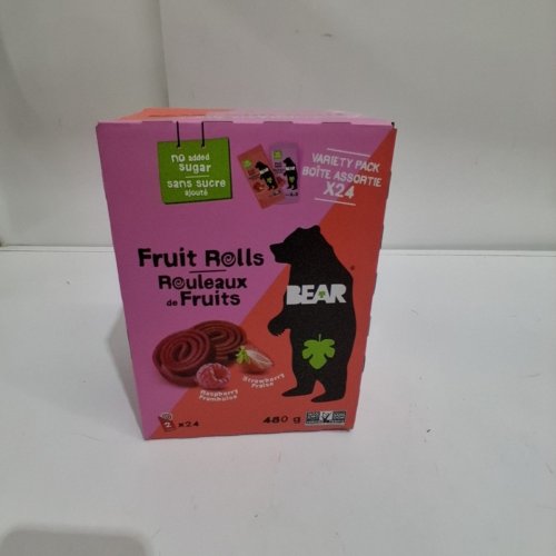 24PK BEAR FRUIT ROLLS - STRAWBERRY & RASPBERRY image 4