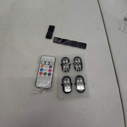4PK MCBAZEL WIRELESS RECHARGEABLE LED STROBE LIGHT LAMP BEADS WITH REMOTE CONTROL - 8 COLOURS - BLACK (MODEL: MT-060069) image 2