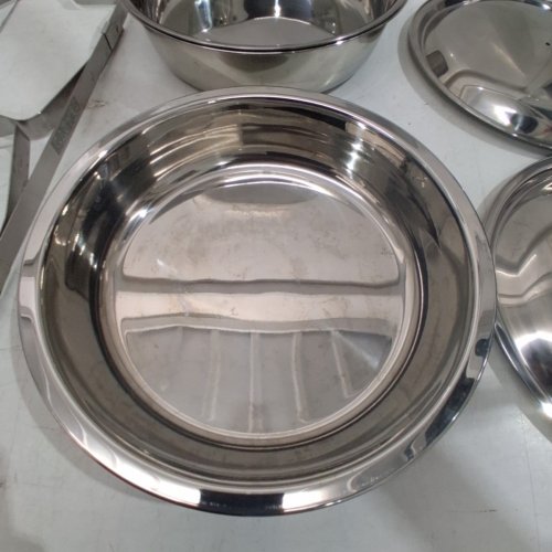 4PC GARVEE HOME STAINLESS STEEL CHAFING DISH SET - 8QT / 5QT - SILVER (MODEL: PLS_33A76FLM) image 3
