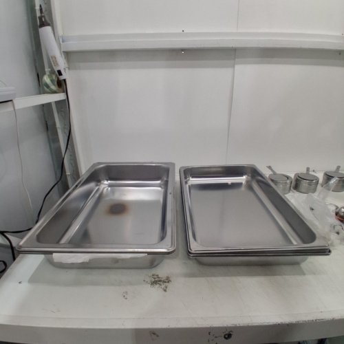 4PC GARVEE HOME STAINLESS STEEL CHAFING DISH SET - 8QT / 5QT - SILVER (MODEL: PLS_33A76FLM) image 6