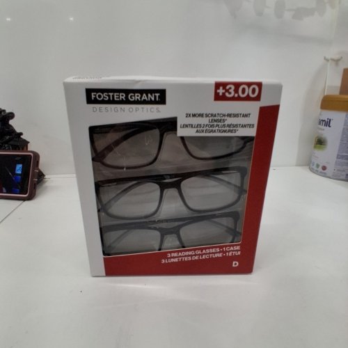 3PK FOSTER GRANT DESIGN OPTICS READING GLASSES - +3.00 - BLACK/TAUPE (STYLE D) image 3