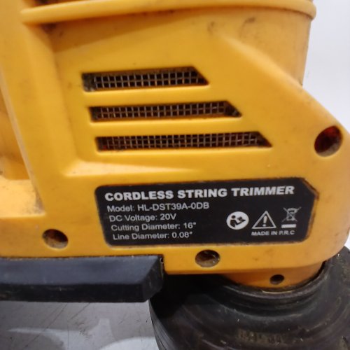 CORDLESS STRING TRIMMER - 20 V; 16" CUTTING DIAMETER; 0.08" LINE DIAMETER (MODEL: HL-DST30A-ODB) image 2