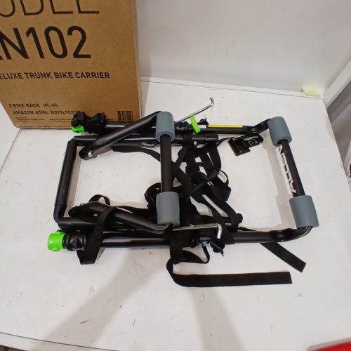 ALLEN SPORTS DELUXE TRUNK/SUV MOUNTED 2-BIKE CARRIER/RACK - BLACK/GREEN (MODEL: ZN102) image 2