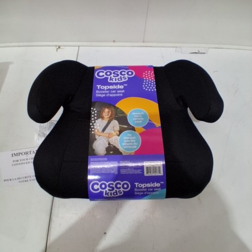 COSCO KIDS TOPSIDE LIGHTWEIGHT BACKLESS BOOSTER SEAT - 100LBS CAPACITY - BLACK (MODEL: 22976C-BLK) image 3