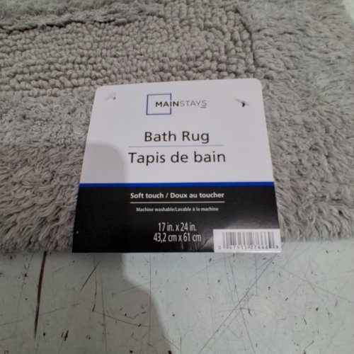 MAINSTAYS SOFT TOUCH BATH RUG - 17" X 24" - GREY image 3