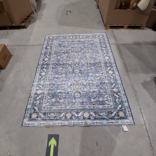 OPPODREAM ULTRA SOFT VINTAGE AREA RUG WITH NON-SLIP BACKING - 5FT X 7FT - BLUE image 2