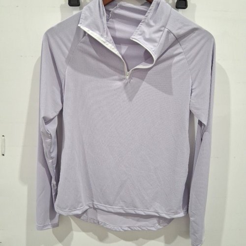 WOMEN'S QUARTER-ZIP PULLOVER LONG SLEEVE - SMALL - LIGHT LAVENDER image 2