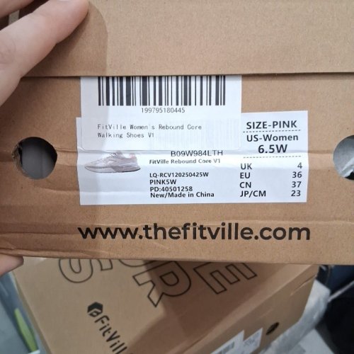 WOMEN'S FITVILLE REBOUND CORE V1 WALKING SHOES - 6.5 WIDE - PINK (STYLE: LQ-RCV120250425W) image 2