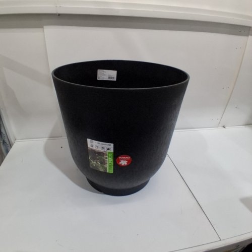 TIERRA VERDE FLORENCIA LARGE ROUND PLANTER - 79L - 21" X 20" - BLACK (MODEL: MT5100591) image 2