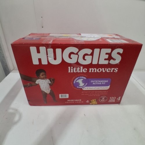 120PK HUGGIES LITTLE MOVERS DIAPERS WITH WETNESS INDICATOR - SIZE 4 - LIONKING image 3