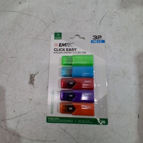 5PK EMTEC USB 2.0 FLASH DRIVES - 32GB EACH - ASSORTED COLORS (MODEL: B110) image 4