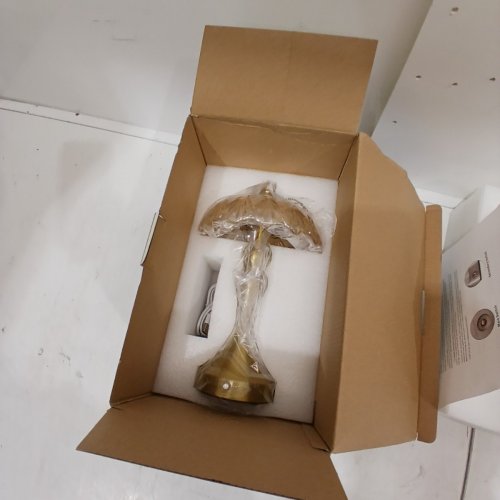 YWYWLED CORDLESS TIFFANY STYLE DECORATIVE TABLE LAMP, CORDLESS - 11" - GOLD image 3
