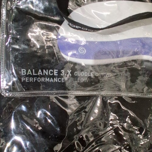 BEDGEAR 3.X BALANCE CUDDLE CURVE PERFORMANCE PILLOW - 31" X 22" X 7.5" - WHITE/BLUE image 3