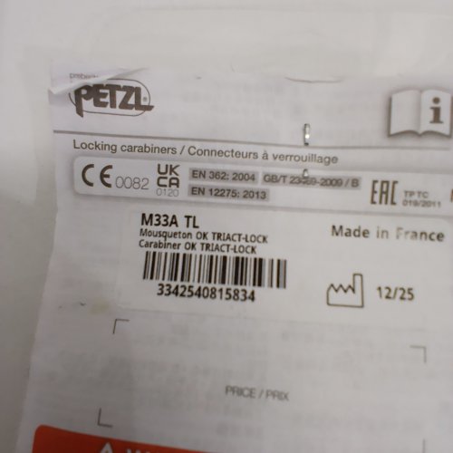 PETZL LIGHTWEIGHT OK TRIACT-LOCK CARABINER - SILVER AND ORANGE (MODEL: M33A TL) image 3