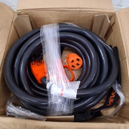 HEAVY DUTY STW RV EXTENSION POWER CORD - NEMA 14-50R - 50FT -ORANGE/BLACK (MODEL: EC5050HL-OR) image 2