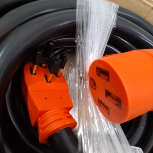 HEAVY DUTY STW RV EXTENSION POWER CORD - NEMA 14-50R - 50FT -ORANGE/BLACK (MODEL: EC5050HL-OR) image 5